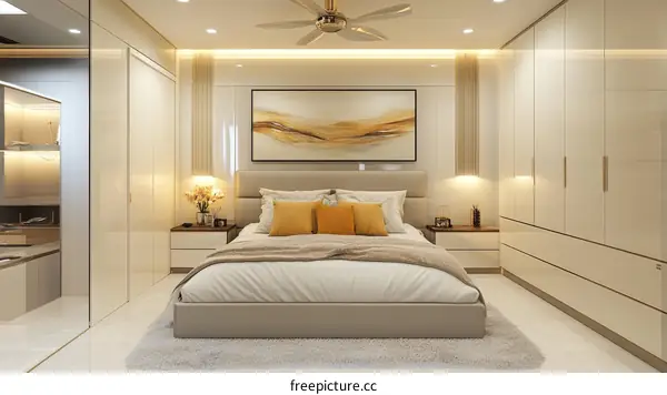 Modern Bedroom Interior Design Illustration