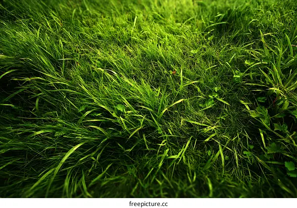 Close-up View of Lush Green Grass