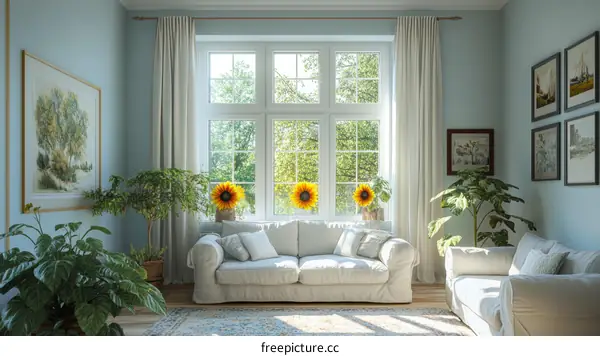 Cozy Living Room with Large Window