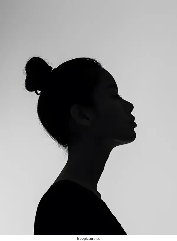 Woman Silhouette Side View