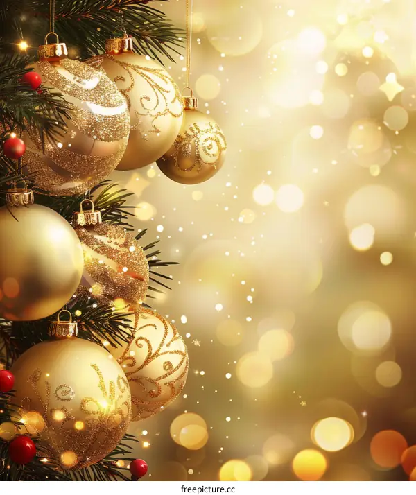 Golden Christmas Decorations: A Festive Radiance