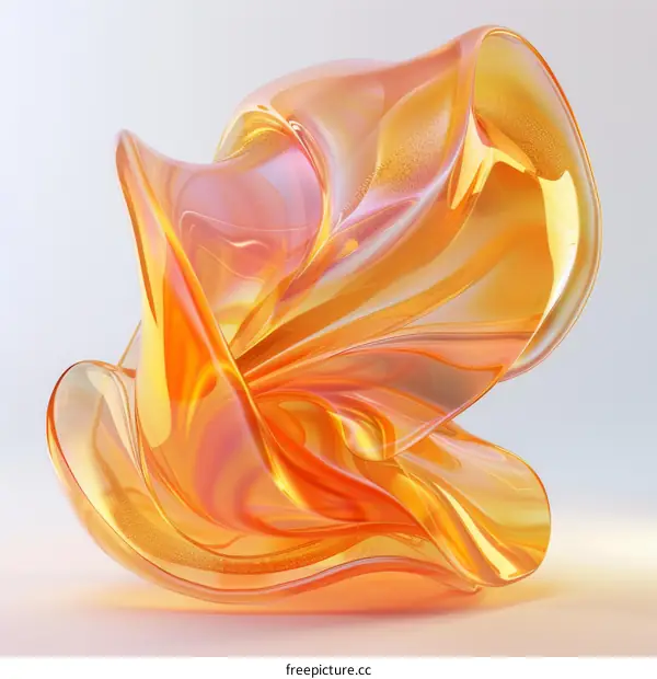 Abstract Amber Shape 3D Rendering
