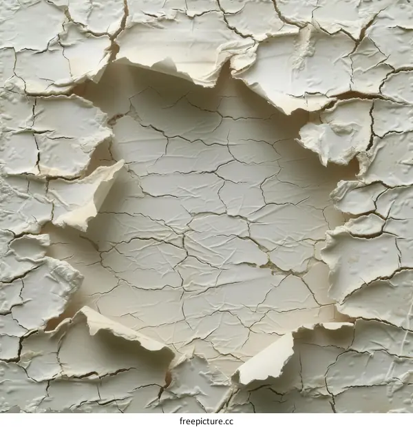 Cracked white surface
