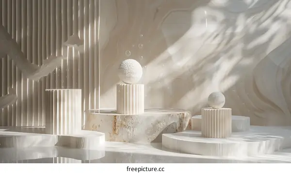 Elegant Minimalist Display with Soft Lighting