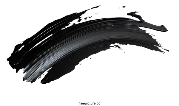[Transparent Background PNG]Abstract Black Paint Stroke Art