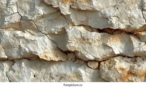 Large white cracked rock texture