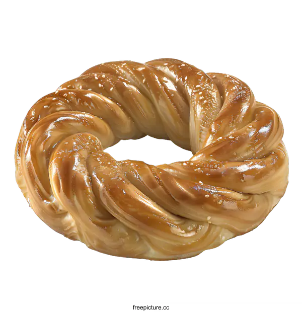 [Transparent Background PNG]yeast dough bread ring