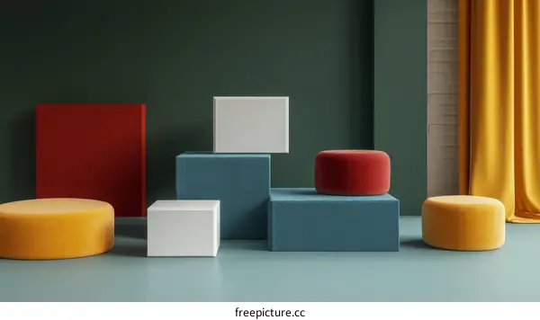 Geometric Shapes Product Display Platform