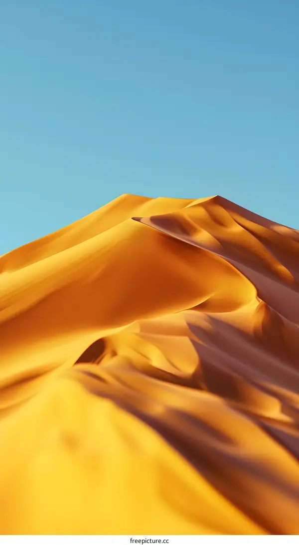 Golden Sand Dunes Under Blue Sky
