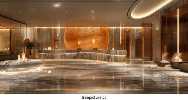 Luxurious Hotel Lobby with Contemporary Decor