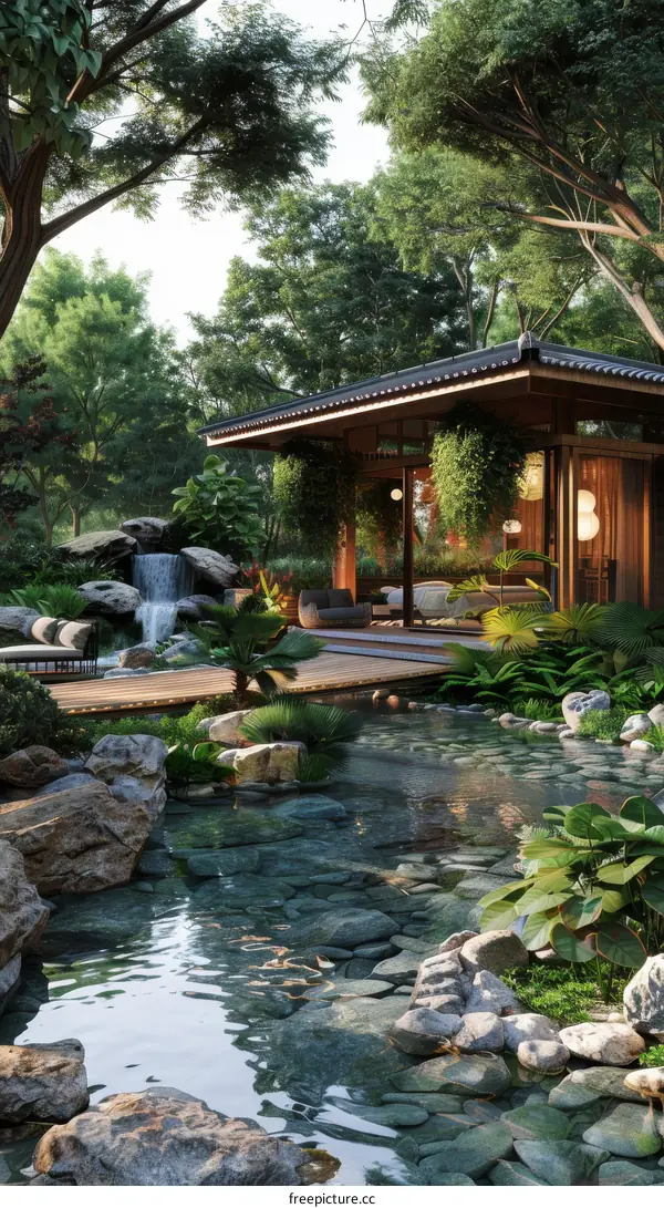 Modern House with Natural Surroundings by the Waterfront