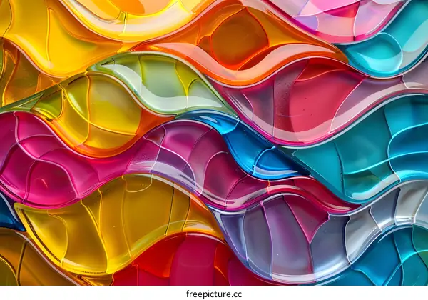 Abstract Colorful Waves Background