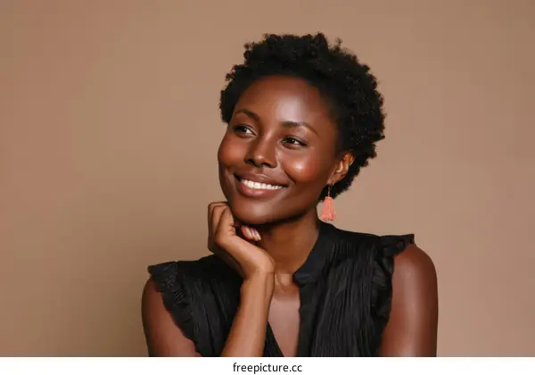 Beautiful Woman with a Radiant Smile