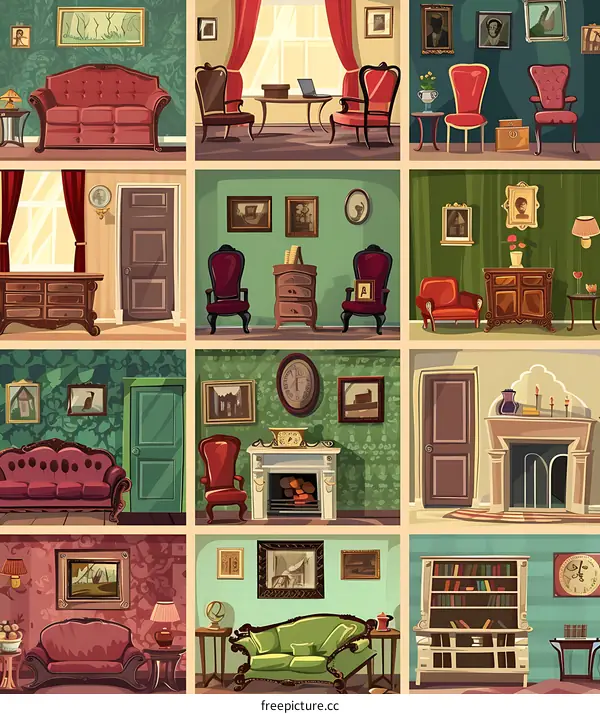 Vintage Interior Design Living Room Collection