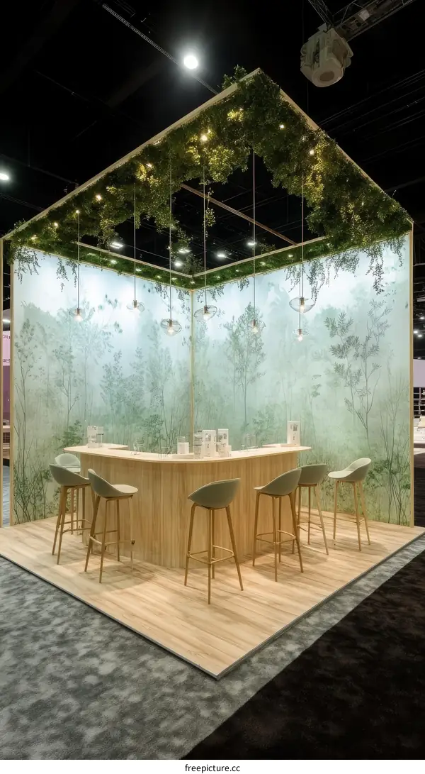 Modern Exhibition Booth with Natural Design