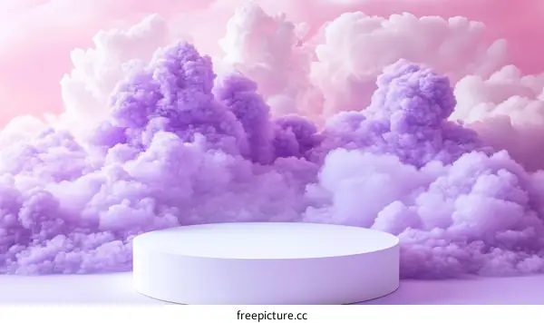 Abstract Cloud Scene with Product Display