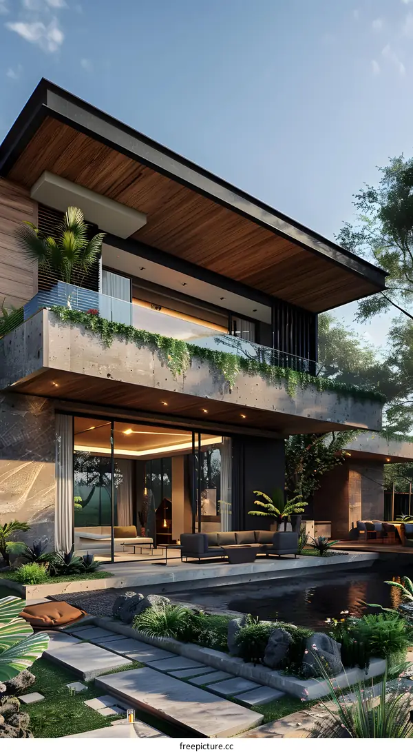 A Modern House in Lush Tropical Rainforest