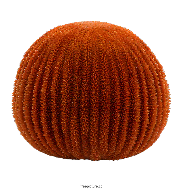 [Transparent Background PNG]3d rendering of an orange fuzzy ball