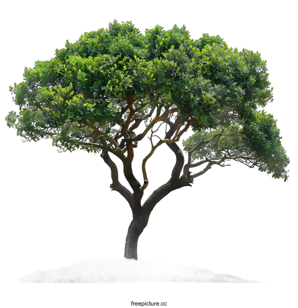 [Transparent Background PNG]Green Tree With White Background