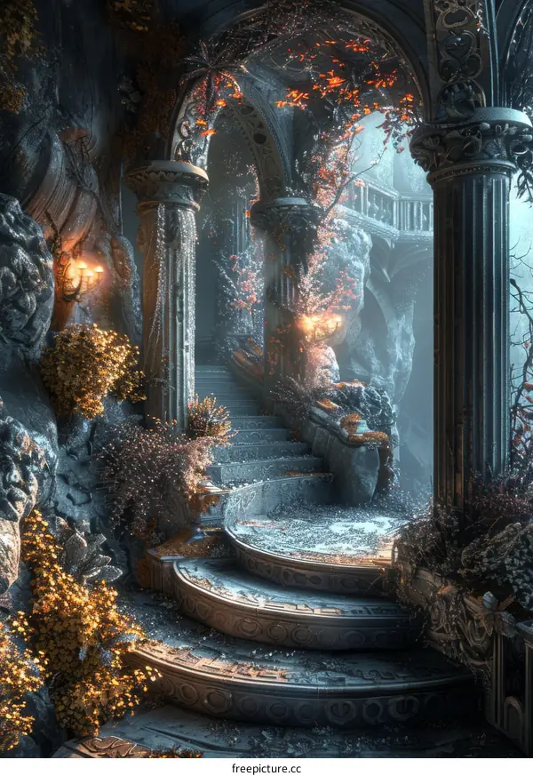 Mystical Elven Ruins: Overgrown with Nature's Embrace