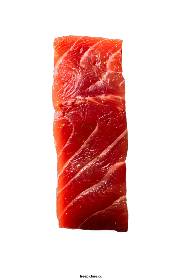 [Transparent Background PNG]Fresh Raw Salmon Fillet on White Background