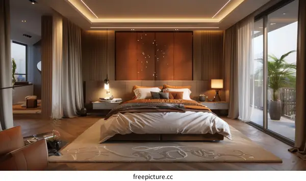 Modern Bedroom Interior Design Illustration