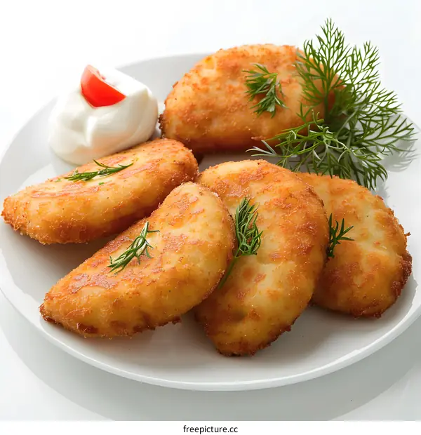 fried potato pancakes with sour cream