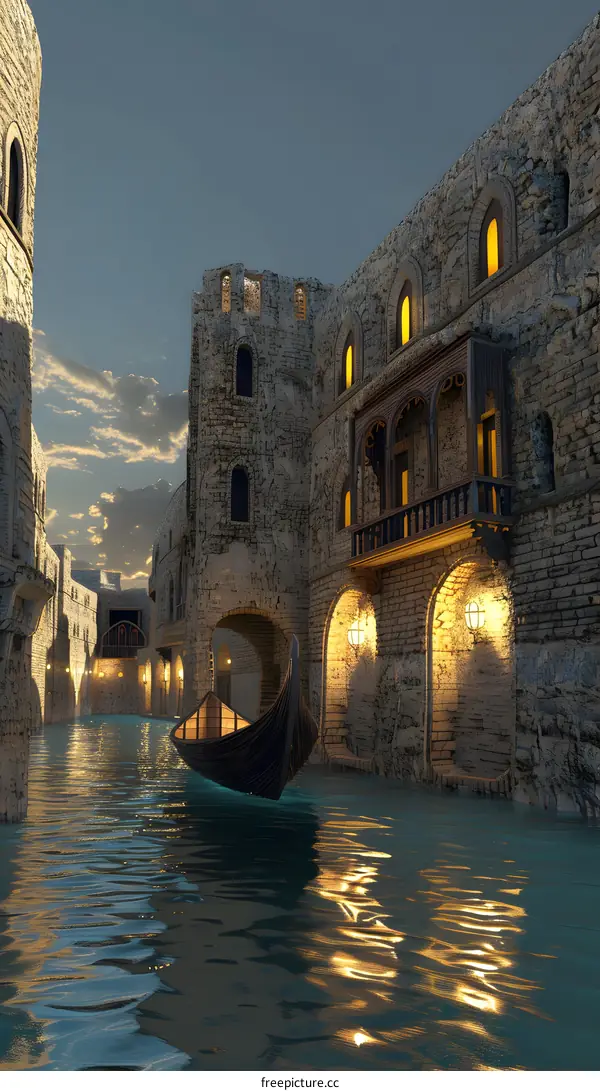 Gondola in the Medieval City