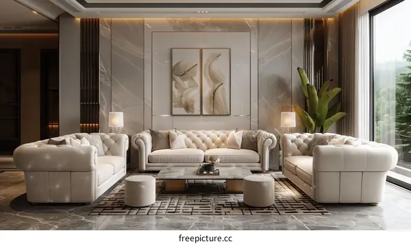 Modern Living Room Idea with Stylish Furniture and Elegant Decor