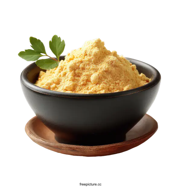 [Transparent Background PNG]Yellow Mustard Flour in a Bowl