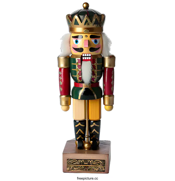 [Transparent Background PNG]Traditional Wooden Nutcracker Toy Christmas Decoration