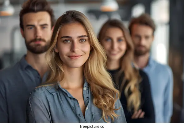 portrait of a group of business people