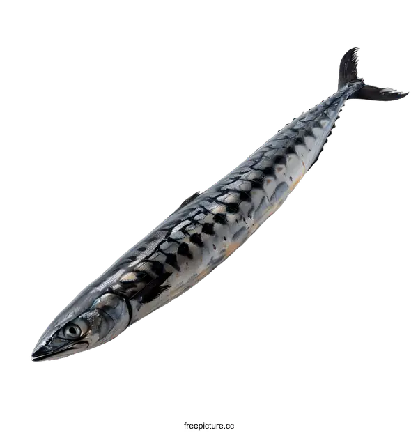 [Transparent Background PNG]A fresh mackerel on a white background