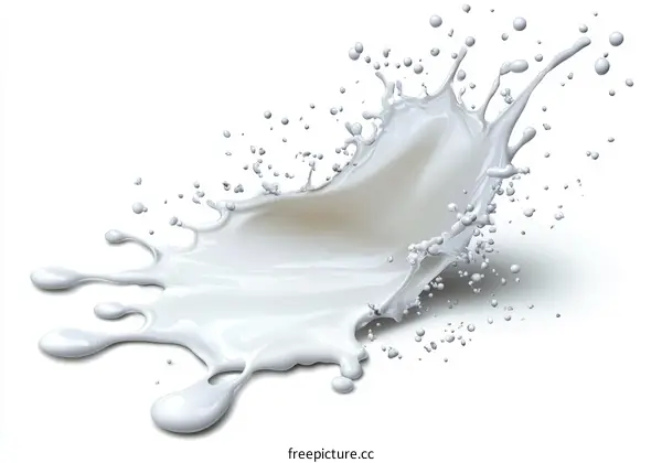 Milk Splash Illustration with Creative Design
