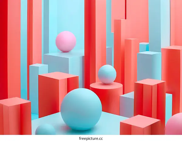 Abstract Background With Colorful Geometric Shapes