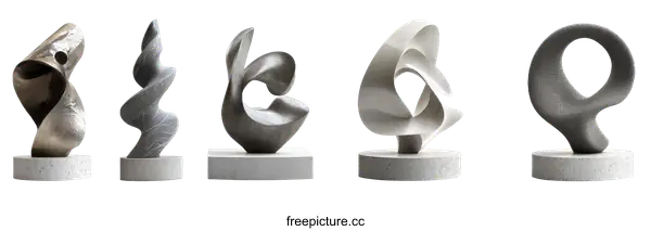 [Transparent Background PNG]Abstract Sculptures Collection Modern Art