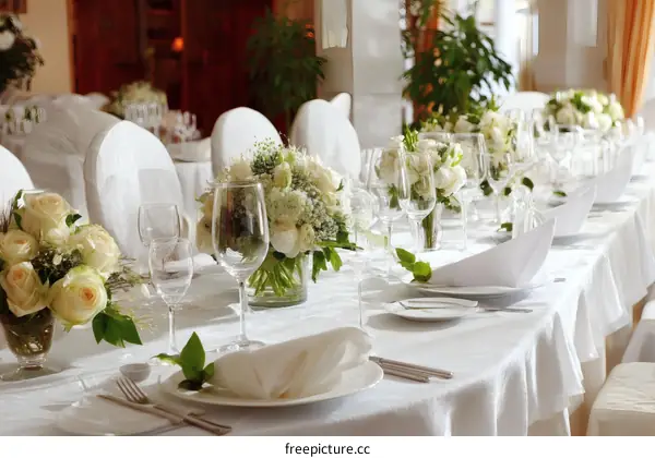 Elegant Wedding Reception Table Setting