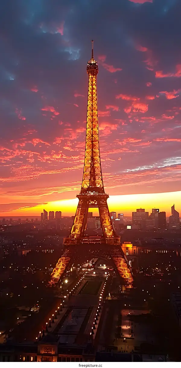 Eiffel Tower at Sunset