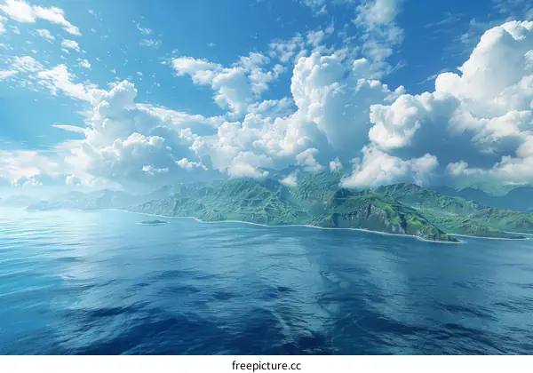 Remote Island Haven in Azure Tranquility