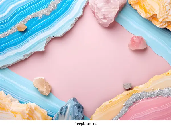 Agate Crystal Geode Stones Background