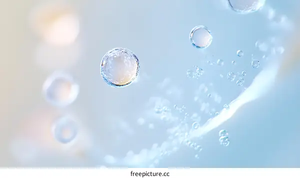 Abstract Water Bubbles Close-up Photography