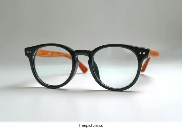 Stylish Black Wooden Rimmed Glasses