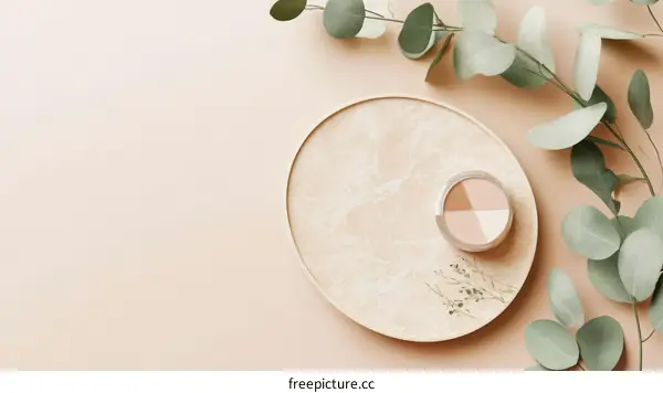 Elegant Cosmetic Product Display on a Beige Tray