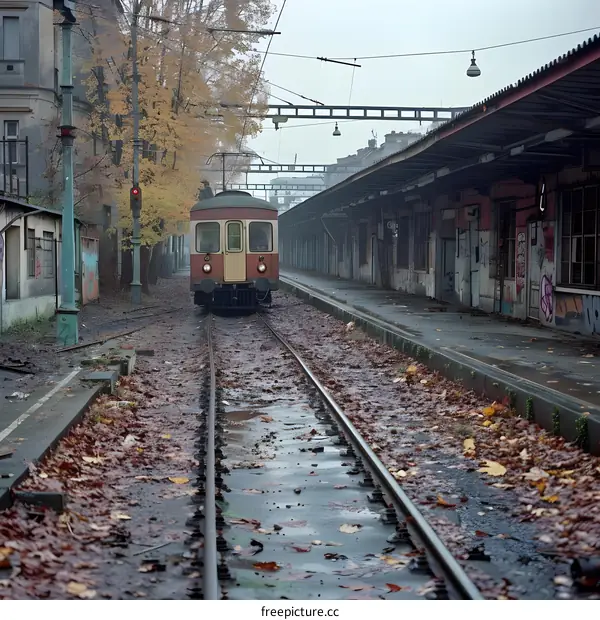 Train Tracks on a Cloudy Day
