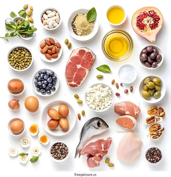 Healthy Food Nutrition Guide with Various Food Sources