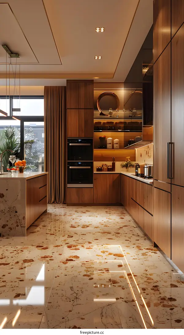 Modern minimalist kitchen interior design