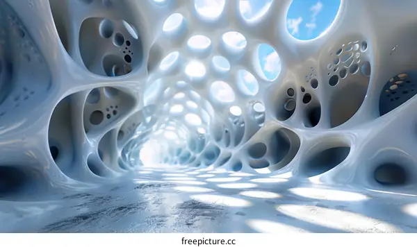 Organic Futuristic Architecture Featuring Smooth and Fluid Design