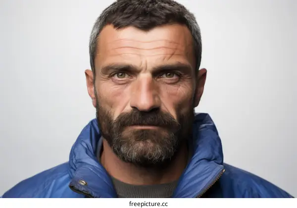 Portrait of a man with a beard and mustache