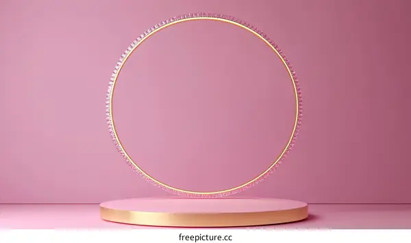 Elegant Pink and Gold Circle Display
