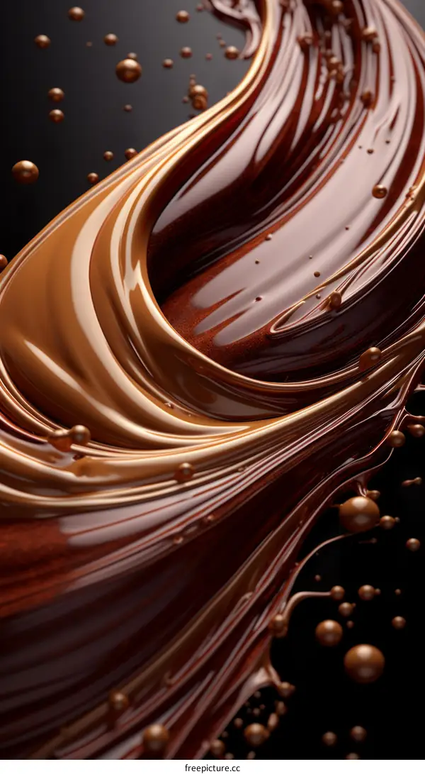 Abstract chocolate splash